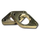 Bride avec centrage et 2 trous taraud&eacute;s pour wastegate Tial 38mm Turbonetics Deltagate Turbosmart