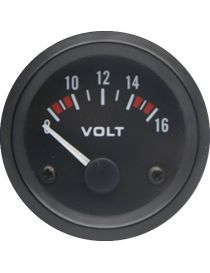 8-16V Voltmeter, zwarte voorkant