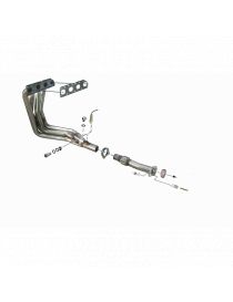 4-in-1 roestvrijstalen spruitstuk voor OPEL CALIBRA 2.0 16V 150pk motor C20XE 90-97