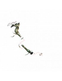 RC RACING 4-in-1 spruitstuk m. roestvrijstalen verbindingspijp voor FORD FOCUS II 2.0 16V 145pk motor G/AODA 04-