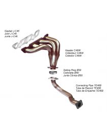 RENAULT CLIO 1.8 16V 92- Collecteur inox RC RACING 4 en 1