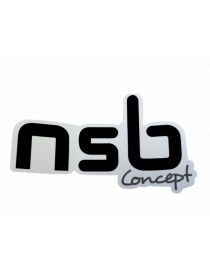 Sticker NSB Concept fond blanc 100x55mm DESTOCKAGE: PAS DE RETOUR