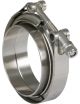 Kit 2 brides V-Band 2,5" acier avec collier inox, pour tube diamètre 63mm