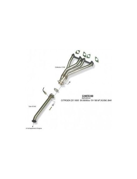 CITROEN ZX 1.8 8V 103cv 07/92-98 Collecteur échappement RC RACING