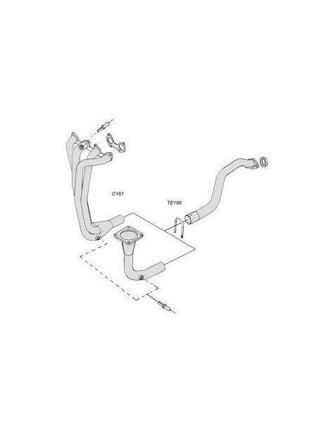4-in-1 stainless steel manifold for CITROEN XSARA 1.6 8V 2000- 90HP.