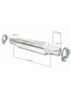 ⌀50mm femelle - Silencieux inox RC RACING à souder, corps 85mm, longueur 400mm