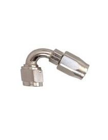 Raccord coudé 120 degrés pour durite DASH AN8 JIC 3/4" coloris ARGENT