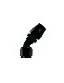 Raccord coudé 45 degrés pour durite DASH AN8 JIC 3/4" coloris NOIR