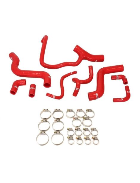 Lancia Delta II HF HPE 2.0 16V Turbo 95-98 Kit 9 durites eau silicone REDOX avec colliers