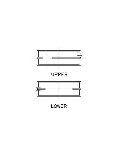 ACL Races Serie 7M2384HX-STD Trimetal Krukaslagerset, Maat HX