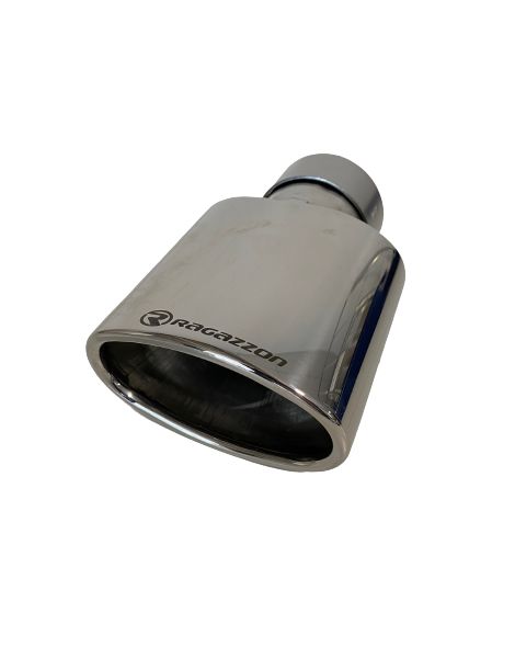 Ø115x70mm Sortie de silencieux ovale longueur 160mm pour tube diamètre 60.3mm