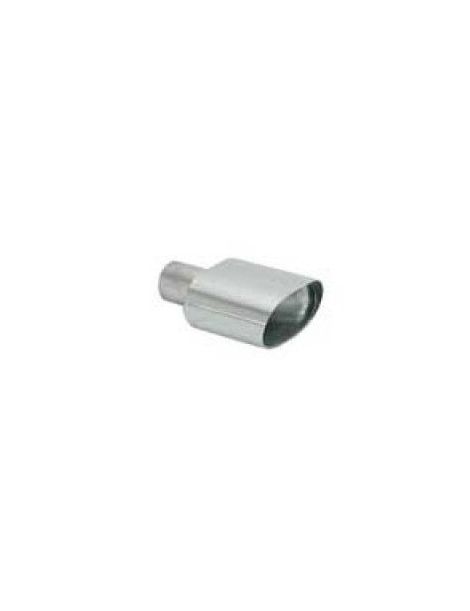 Ø128x80mm Sortie de silencieux ovale longueur 180mm pour tube diamètre 60.3mm