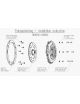 Kit embrayage renforcé SACHS PERFORMANCE diamètre 240mm, 24 cannelures avec disque organique rigide et volant moteur (510Nm)