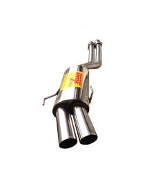 RC RACING roestvrijstalen dubbele uitlaat voor BMW M3 (E36), 3.2 24V S50B32 321pk motor van september 1995 tot februari 1998