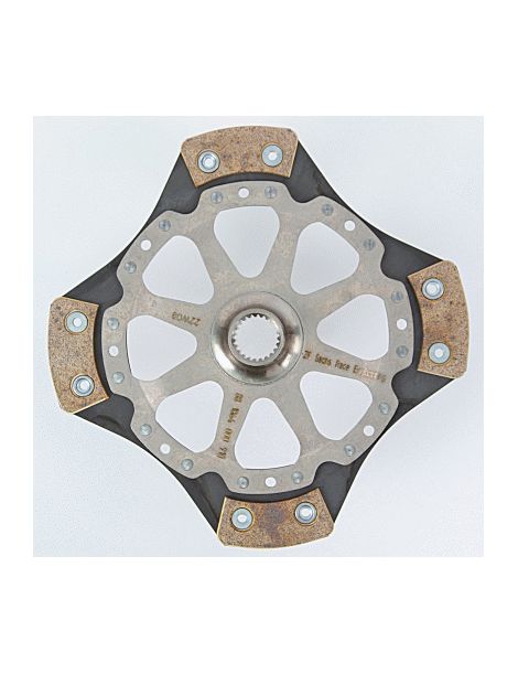 Disque embrayage renforcé métal fritté rigide 4 patins SACHS PERFORMANCE diamètre 240mm, 23 cannelures, moyeu 28.1x24.2mm