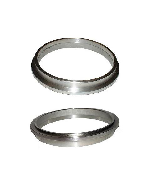 Bride descente GARRETT 3" V-Band inox SPECIAL GT avec épaulement diamètre 81mm