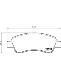 PEUGEOT 206 RC 2.0 16V EW10J4S 177cv 07/2003- Plaquettes de frein avant MINTEX M1155 (le jeu)