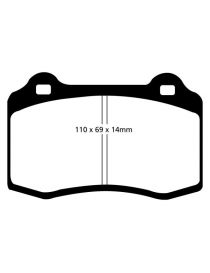 Plaquettes EBC Yellowstuff pour étriers avants HISPEC Billet 4 (le jeu)