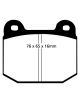 LOTUS Elise S2 111R 1.8 16V 2ZZ-GE 192cv 01/2004- Plaquettes avant EBC Redstuff (le jeu)