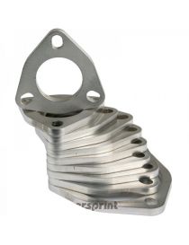 Stainless steel 3-hole flange for weld-on fitting for 89mm diameter pipe, 8mm wall thickness