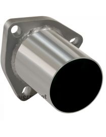 Stainless steel flange w/ 3 screws and connecting pipe, outer diameter 57mm, length: 100mm