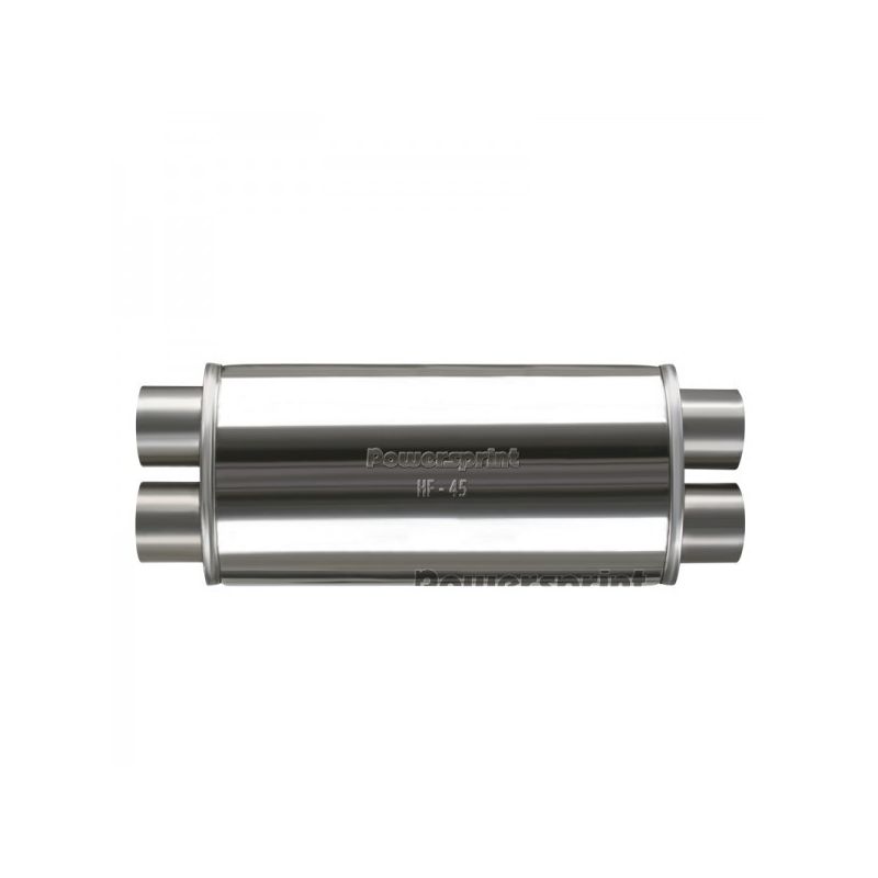 Sortie Echappement Double Universelle - Inox - Int 48-60mm - Long 240mm -  Sortie 2x80x70mm