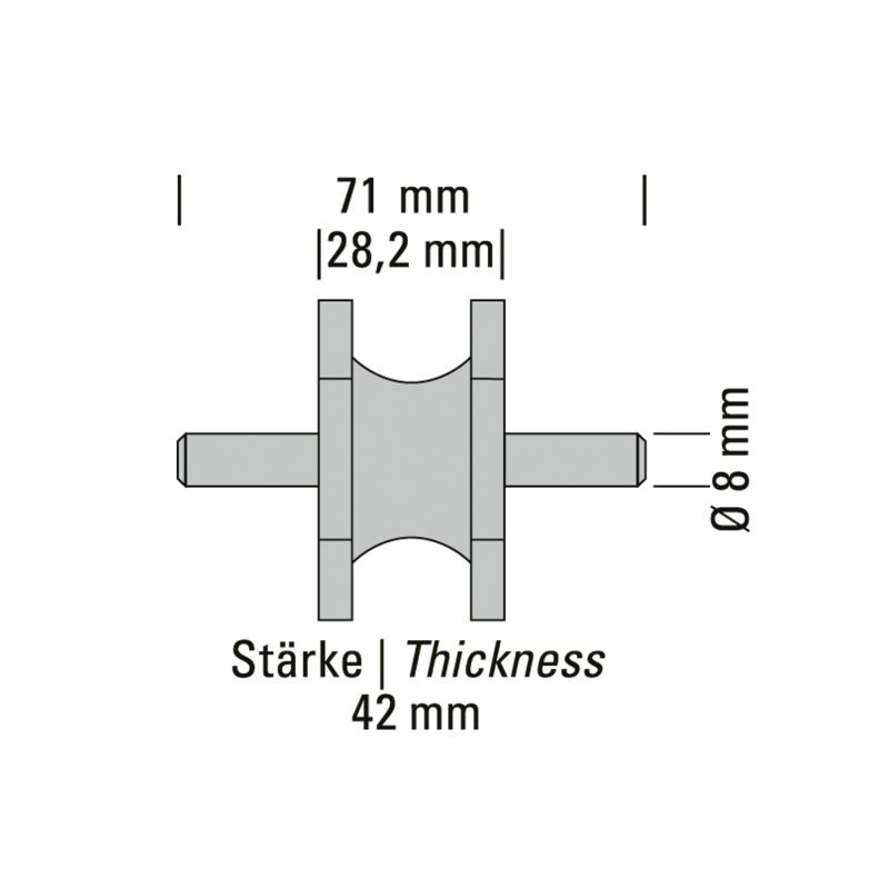 Silent bloc universel renforcé POWERSPRINT avec tige filetée M8 pour  échappement, épaisseur 28mm