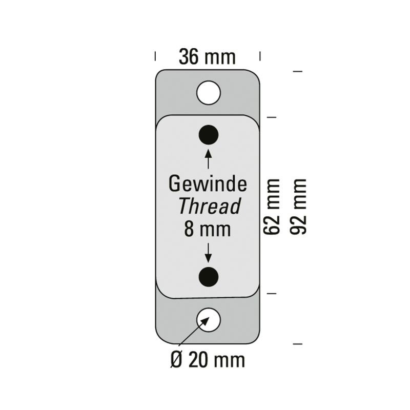 Silent bloc universel renforcé POWERSPRINT avec tige filetée M8 et pattes  de fixation pour échappement