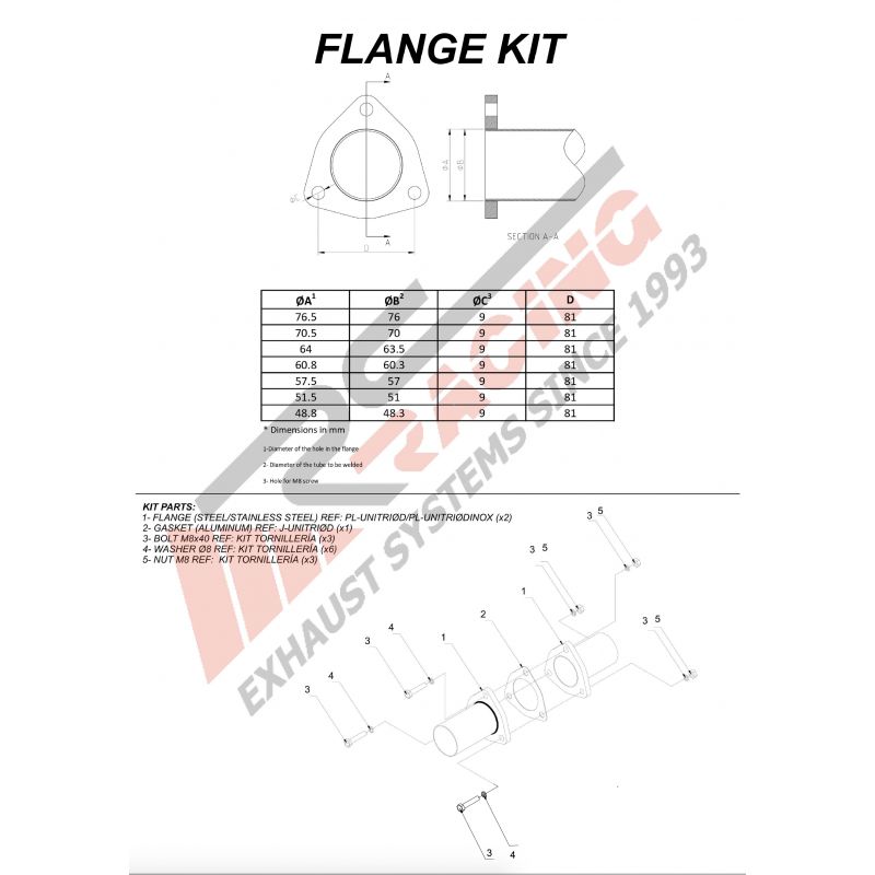 Réducteur conique symétrique inox diamètres 60.3 à 48.3mm