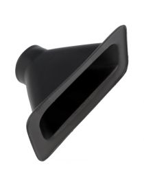 Corne entrée air turbo 76mm aluminium noir