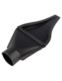 Corne entrée air turbo 76mm aluminium noir