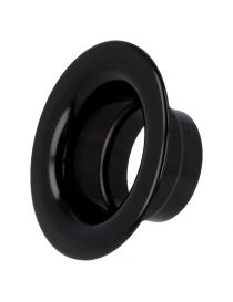 Ecope / cornet entrée air aluminium noir, connexion 51mm