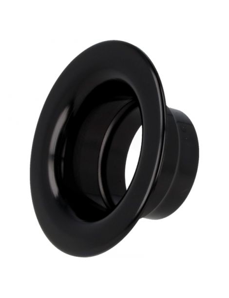 Ecope / cornet entrée air aluminium noir, connexion 76mm