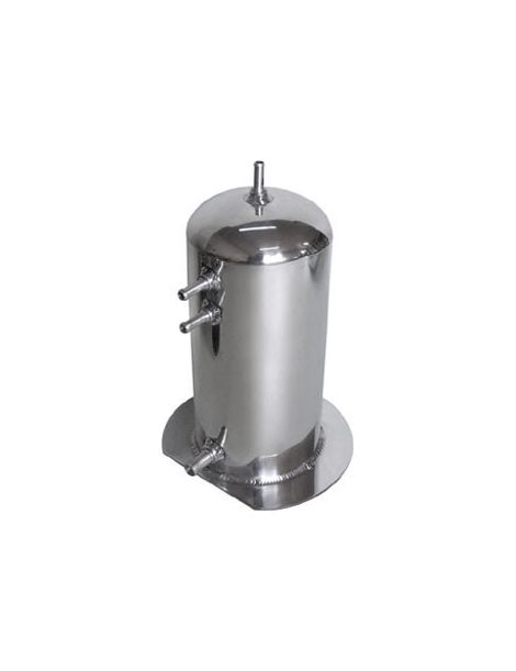 Récupérateur d'huile / Catchtank (2.5 litres) en aluminium, connexions lisses