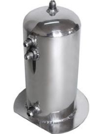 Récupérateur d'huile / Catchtank (2.5 litres) en aluminium, connexions lisses