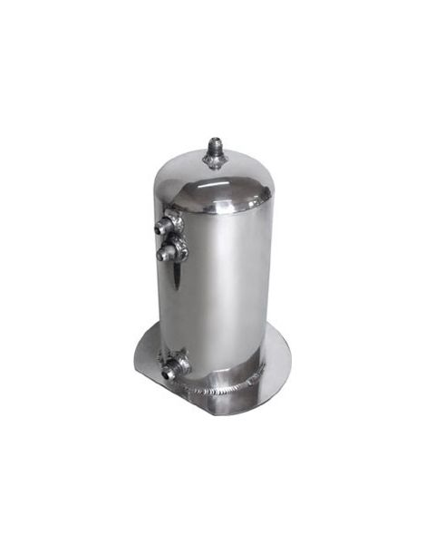 Récupérateur d'huile / Catchtank (2.5 litres) en aluminium, connexions lisses