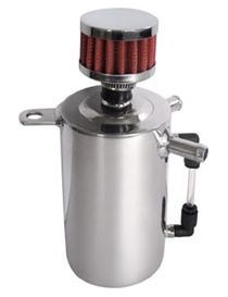 Récupérateur d'huile / Catchtank (0.5 litre) en aluminium, avec filtre