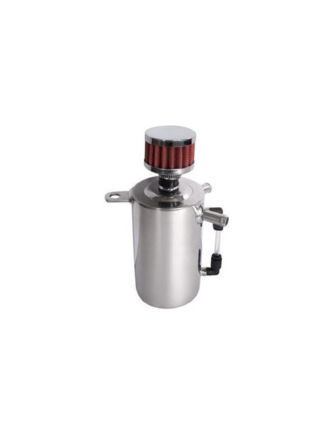 Récupérateur d'huile / Catchtank (0.5 litre) en aluminium, avec filtre