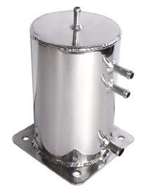 Récupérateur d'huile / Catchtank (2 litres) en aluminium, connexions lisses