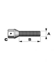 Goujon de roue 12x150 conique, longueur 32mm