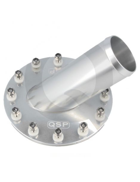 Bouchon de réservoir d'essence en aluminium avec tube de connexion à 45° diamètre 51mm