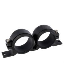 Doble soporte/fijaciÃ³n de aluminio + espuma para bombas/filtros de combustible externos AEM y Bosch, diÃ¡metro 60 mm - negro