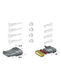 4-poliger wasserdichter Stecker/Buchse