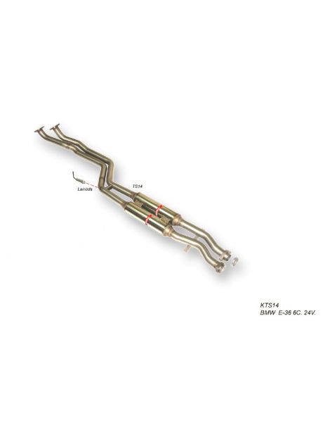 Tubo de escape frica/convertidor decataatlÃ©tico para BMW 325I E36 2.5 24V 92-96/Sedn+