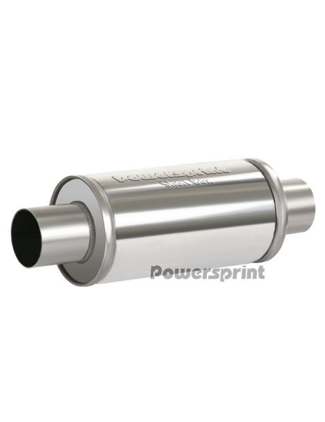 ⌀63.5mm - Silencieux inox POWERSPRINT à souder, corps 125mm, longueur 250mm