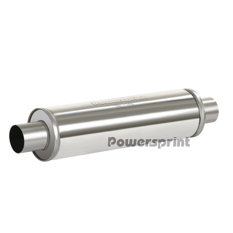 Silencieux rond, tube 60mm inox 100 dia 420mm long - RPower