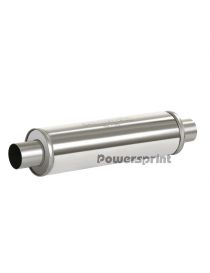 63.5mm - POWERSPRINT stainless steel silencer (weldable), 125mm body, 450mm length