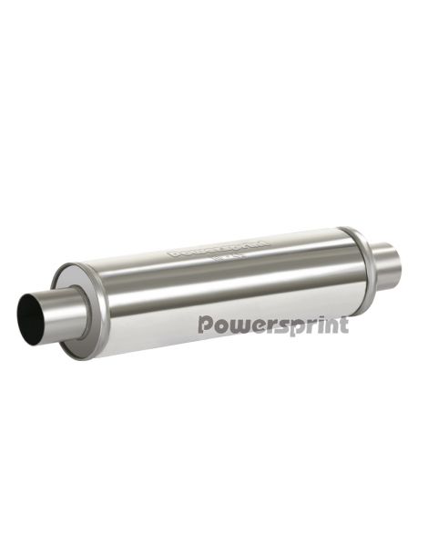 63.5mm - Silencieux inox POWERSPRINT à souder, corps 125mm, longueur 450mm