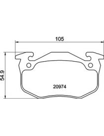 Plaquettes freins arrières MINTEX MDB1339