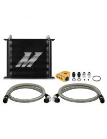 Kit radiateur huile 34 rangées MISHIMOTO noir avec plaque thermostatique